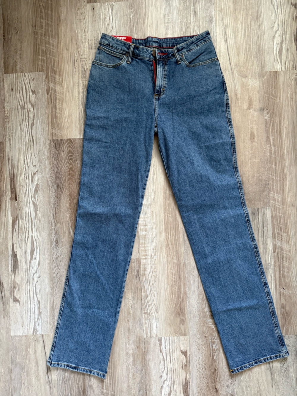 Wrangler Blue High-Rise Straight Jeans